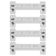 (As show, One size) 4Pcs Servo Mount Bracket Aluminum 90 Degree Double End Connection Support Holder for Robots Mechanical Models
