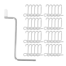 (As show, One size) 41PCS Fence Wire Tensioning Tool 304 Stainless Steel Rustproof Barb Wire Fence Tool with Handle