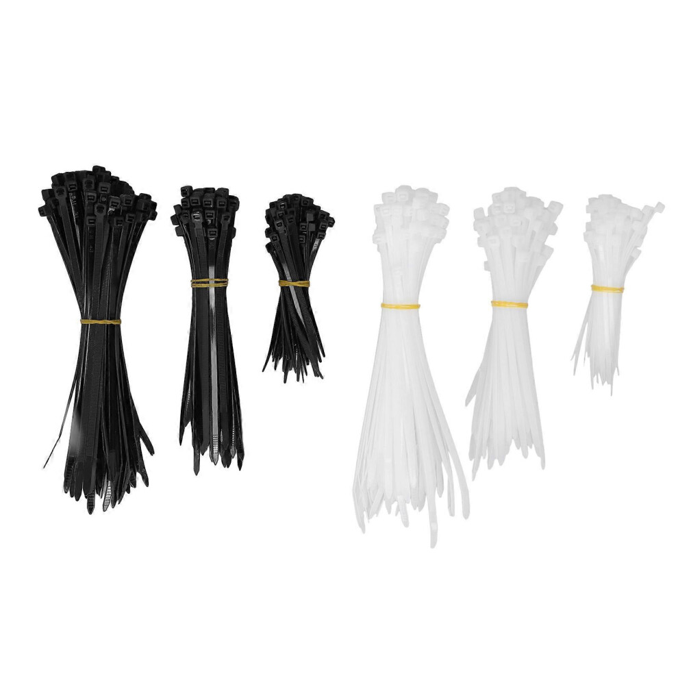 (As Show, One Size) 400Pcs Cable Zip Ties Nylon Self Locking Assorted Sizes Wire Cord Management Tool 4 6 8In 6909775978443