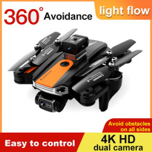 (2 battery, One size) Remote Control Drone with Daul Camera 4K Optical Flow Positioning Obstacle Avoidance 5GWIFI FPV Dron