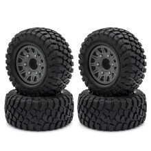 (Green, One size) Car Tires with Wheel Rims 4pcs Replacement for 1/10 slash K1 Short Truck