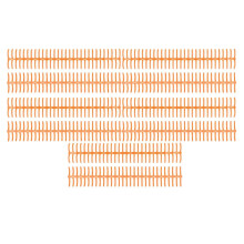 (As show, One size) 10PCS Plastic Binding Spines 19mm 30 Rings Comb Binder Compatible with A4 B5 A5 Paper Size 150 Sheets Capacity Orange