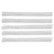 (As show, One size) 100Pcs Double Loop Wire Binding Spine 60 Sheet Capacity 3:1 Pitch 34 Loop 9.5mm Diameter Set Kit for A4 Paper White