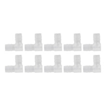 (As show, One size) 10Pcs Elbow Hose Barb Plastic Fitting 90 Degree Equal Barbed Joint Adapter L Shape for Aquarium 10mm