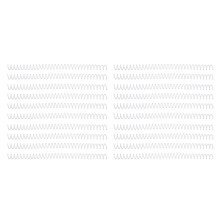(As show, One size) 20Pcs Spiral Binding Coil Large Capacity Spine Comb 30 Holes 13mm Diameter Set Kit Transparent