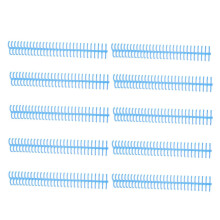 (As show, One size) 10Pcs Spiral Binding Coil 130 Sheet Capacity Spine Comb 30 Holes 16mm Diameter Set Kit Blue