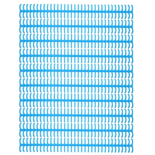 (As show, One size) 10PCS 34 Hole Binding Spine Plastic Split Loose Leaf Rings Detachable Binding Loop 12mm Diameter Blue