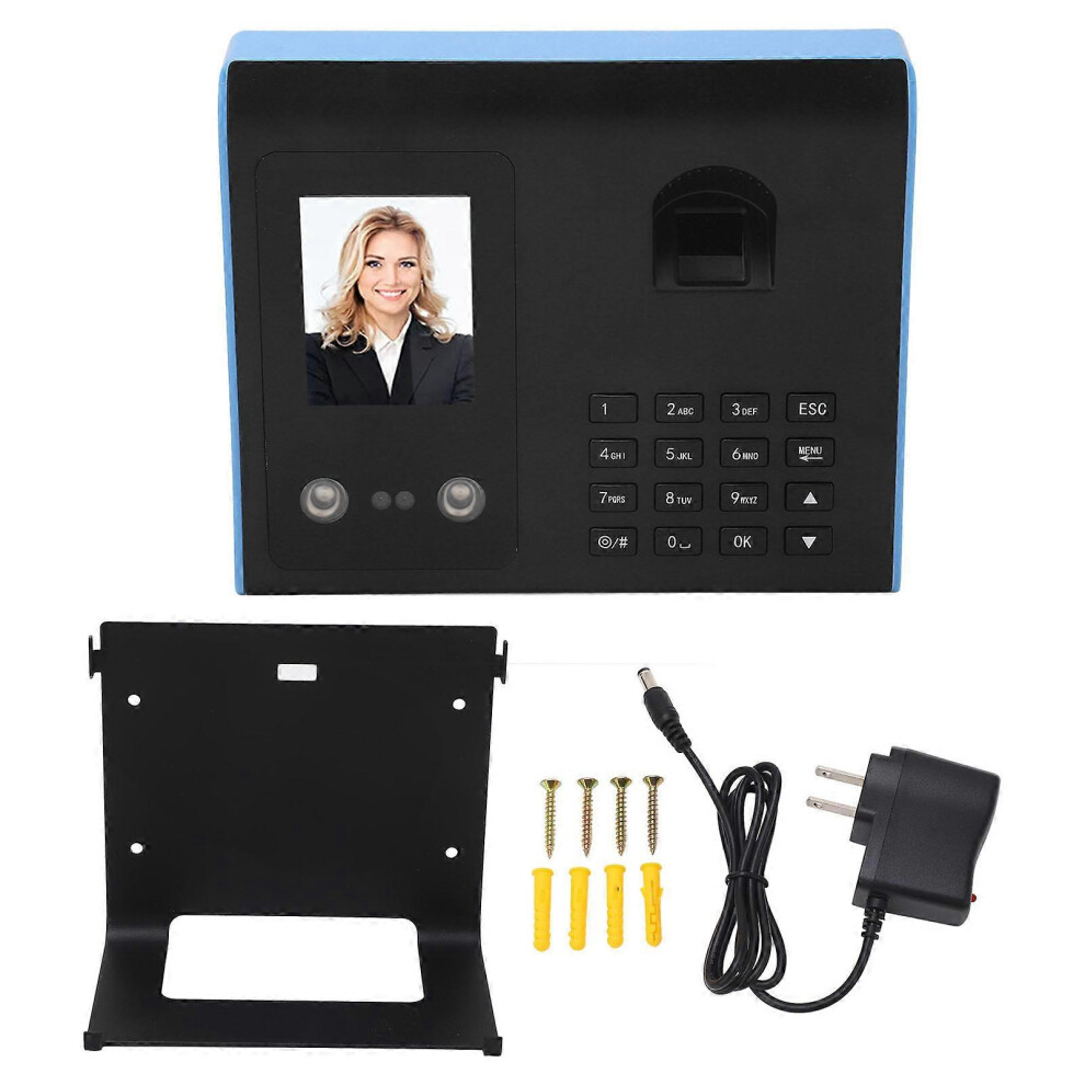 (As Show, One Size) Employee Attendance Machine Fingerprint Face Recognition Password Time Attendance For Office Us Plug 6909775991268