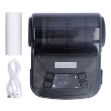(As show, One size) Thermal Receipt Printer 80mm High Speed Low Noise Bluetooth Printer for Supermarket Shopping Mall Restaurant Black Without Case