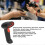 (As show, One size) Wireless Barcode Scanner USB 2.4G and Bluetooth 1D Code Reader for Supermarket Express Warehouse 2