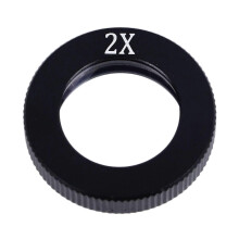 (As show, One size) Auxiliary Objective Lens Parallel Light C Mount Microscope Monocular Lens Tube Eyepiece 2X