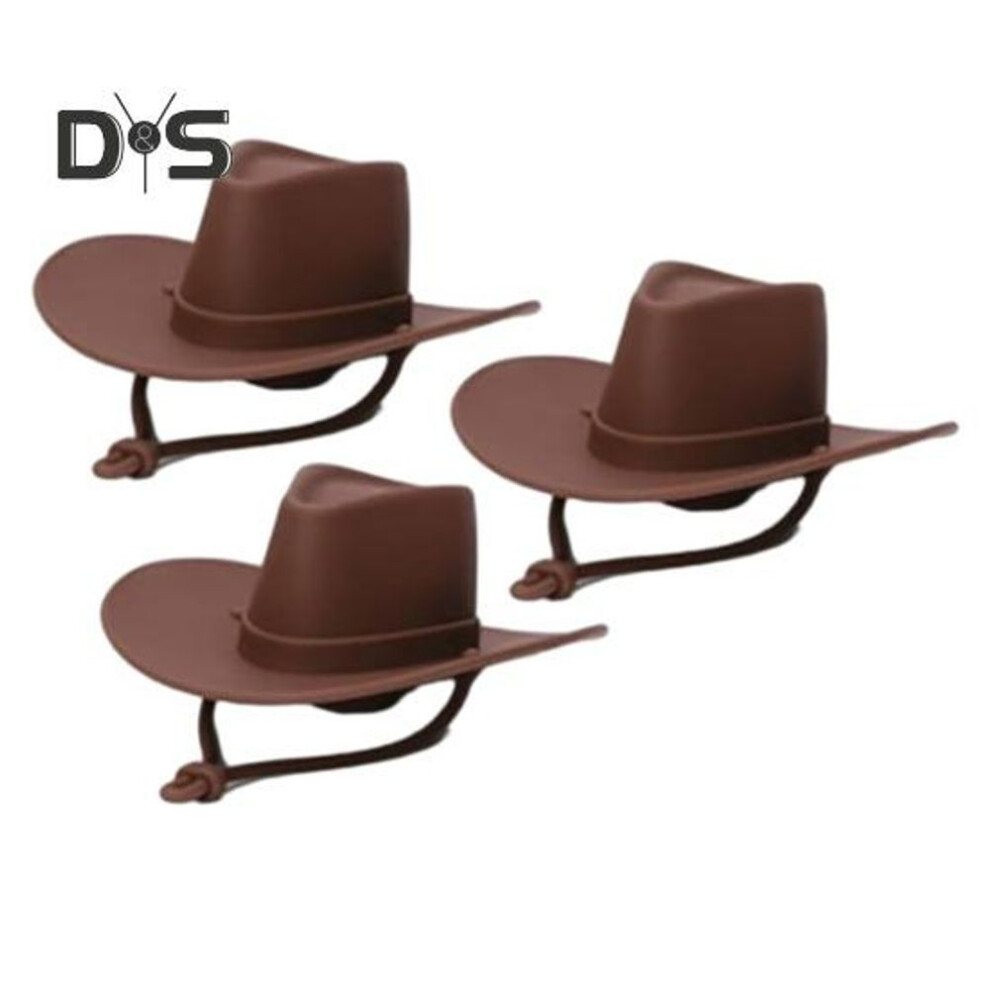 (as the picture, F) Cowboy Hat Wine Stoppers Silicone Bottle Toppers Air-tight Seal Reusable Wine Corks Fits Standard Champagne Bottles