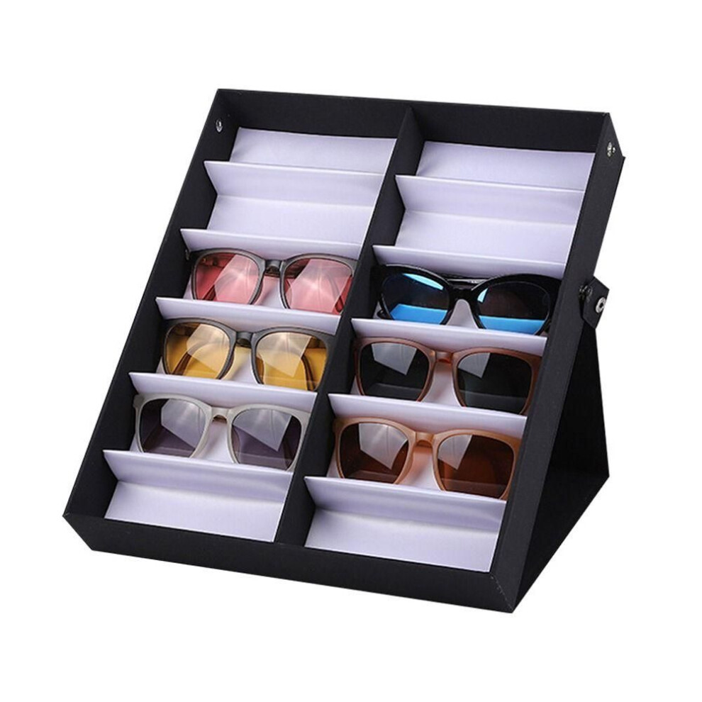 Holder Glasses Frame Tray Eyeglass Organizer Box 12 Slots Glasses Tray Sunglasses Display Case