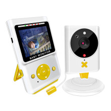 (As show, One size) Wireless Baby Monitor Digital Camera Video Monitor for Kids with 2.4 Inch TFT Screen 30M Indoor Tran