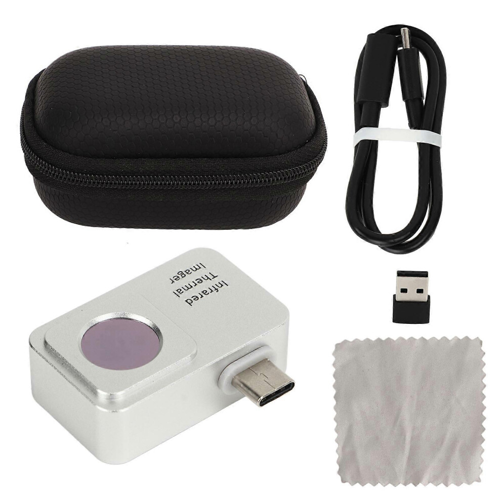 (As Show, One Size) 25Hz Phone Thermal Imaging Camera With Usb Adapter Ip54 Waterproof Mobile Phone Type C Thermal Imager 160X120 Resolution 6909775998069