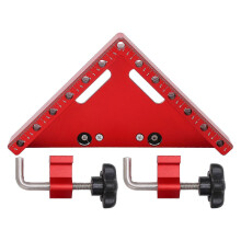 (As show, One size) Right Angle Clamp Positioning Square 45 90 Aluminium Alloy Clear Scale Carpenter Tool
