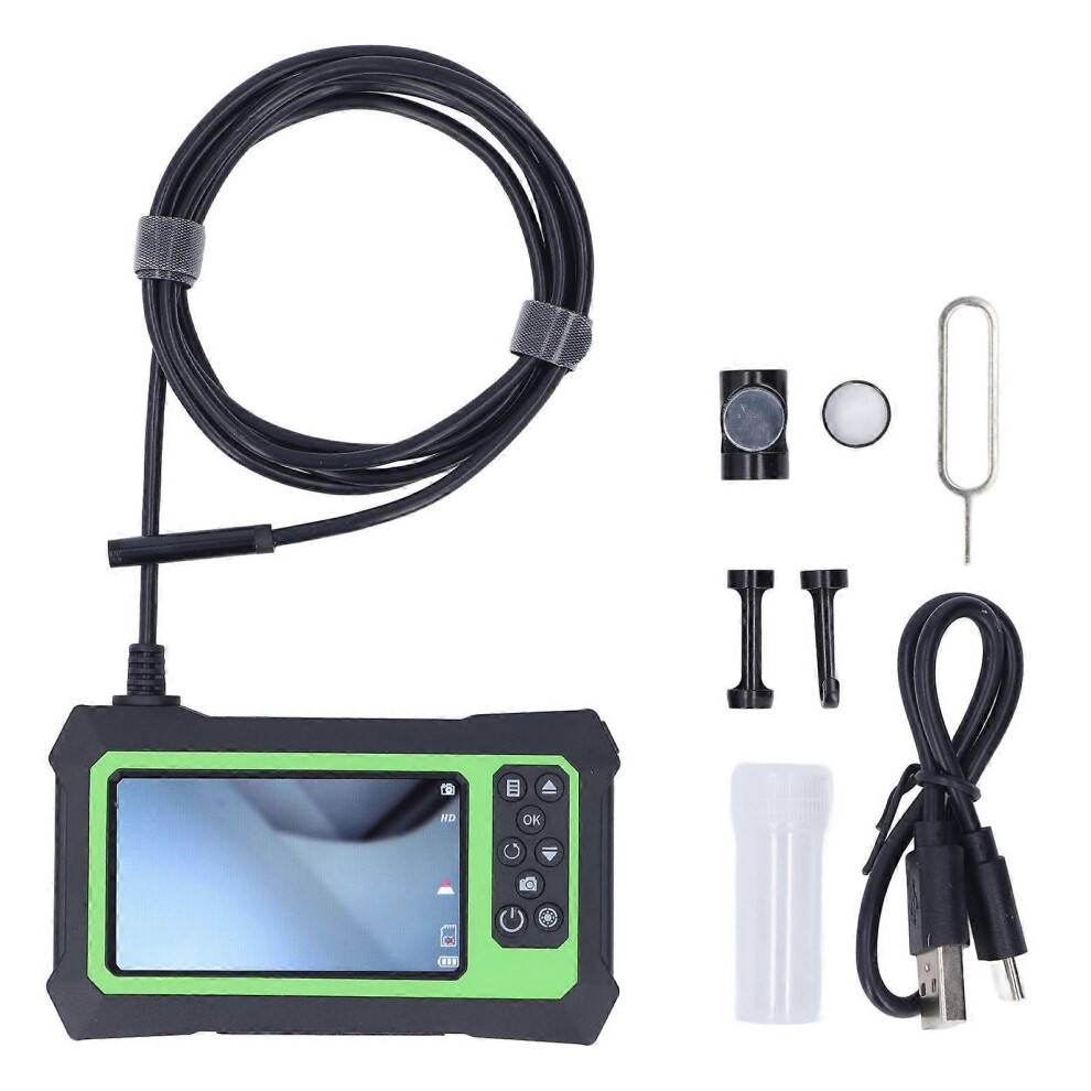 (As Show, One Size) Endoscope Camera Ip67 Waterproof 4.3In 8Mm Lens 1080P Bending Borescope For Maintenance 2M / 6.56Ft 6909775999912