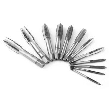 (As show, One size) 12pcs Screw Thread Hand Tap Set Straight Flutes M3/M4/M6/M8/M10/M12