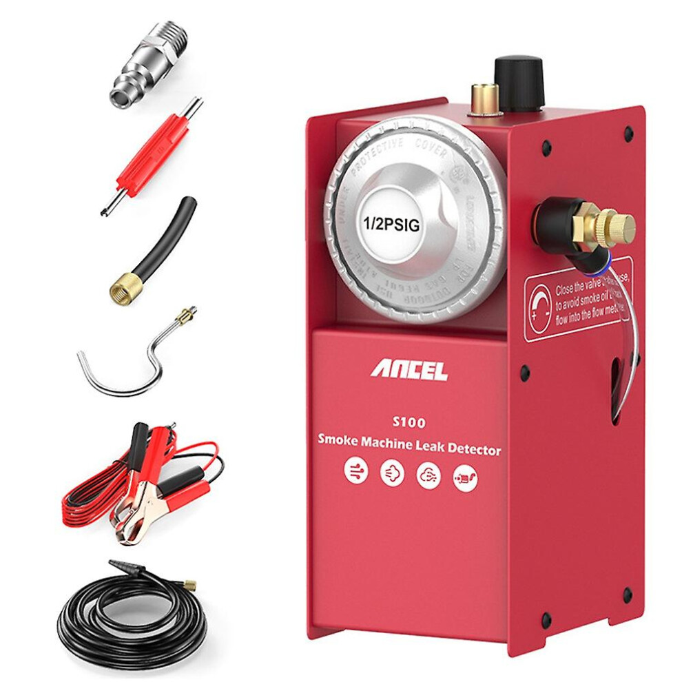 (As Show, One Size) Ancel Automotive Smoke Leak Detector Vehicle Diagnostic Leakage Tester Tool Kit 12V With Service Por 6909775627365