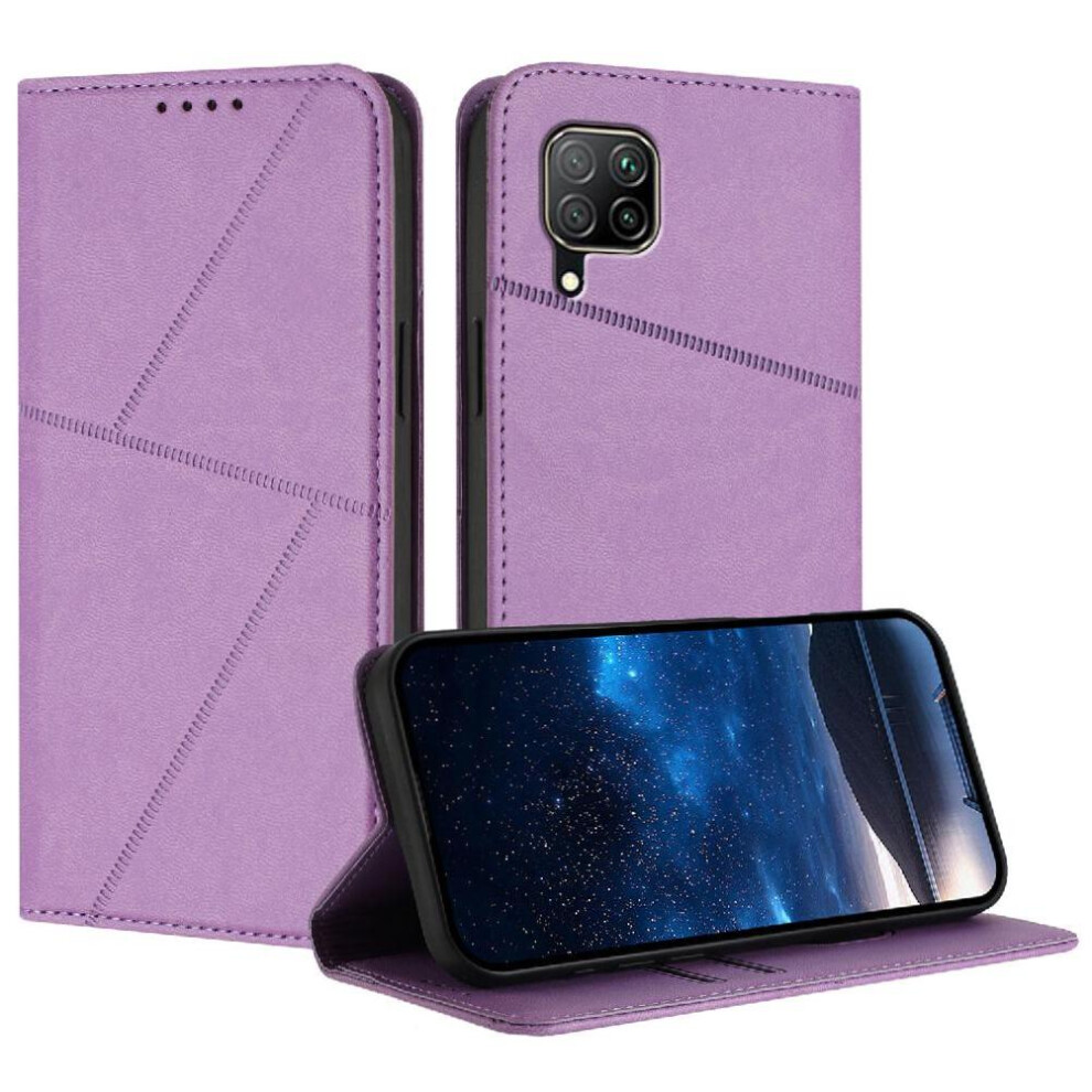 (Purple) Case For Huawei P40 Lite Shockproof Cover With Card Slots And Kickstand Anti-Fingerprint Matte Texture Purple 764563529223