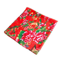Northeast Floral Head Scarf for Photography Popular Big Flower Head Wrap Print Neck Shawl Women Scarves Rural Neckwear  Red