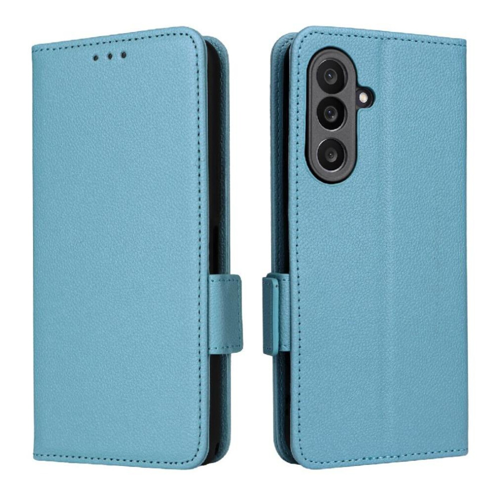 (Light ) Flip Case For Samsung Galaxy M56 5G Side Buckle Pu Leather Magnetic Card Slots Holder Wallet Blue 764563531417