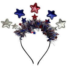 Shimmering Party Headband for Adult Kids Five Pointed Star Hairhoop Festival Props Double Layer Hairhoop Accessories  Blue