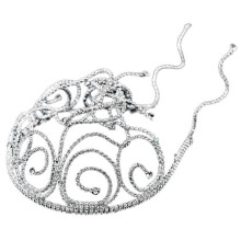 Eye Catching Snake Pattern Rhinestones Headband Hairpieces Hair Ornament for Birthdays and Special Occasion  Silver