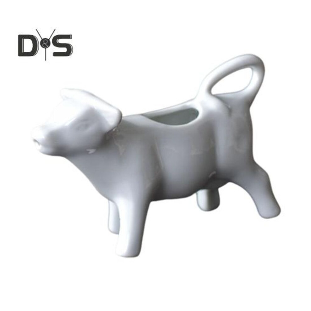 (as the picture, Cow) Ceramic Creamer Pitcher Cow Shape Milk Jug For Coffee Tea Hot Chocolate Cute Animal Design Easy To Clean Kitchen Dining Table Accessory