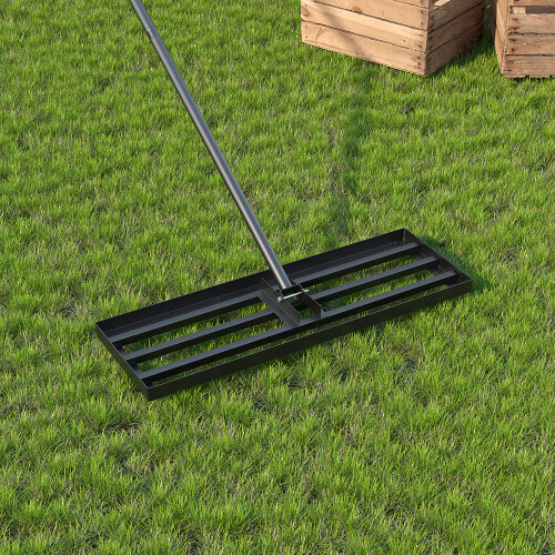 Living And Home Lawn Levelling Rake with 213cm Stainless Steel Handle 1