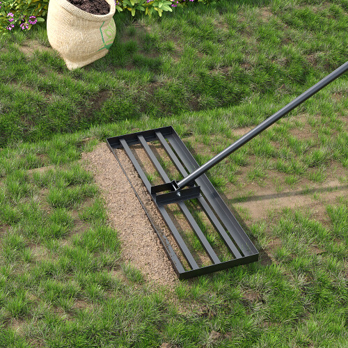 Living And Home Lawn Levelling Rake with 213cm Stainless Steel Handle