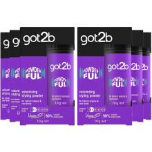 6 x Schwarzkopf Got2b Powder'ful Volumizing Styling Powder 10g