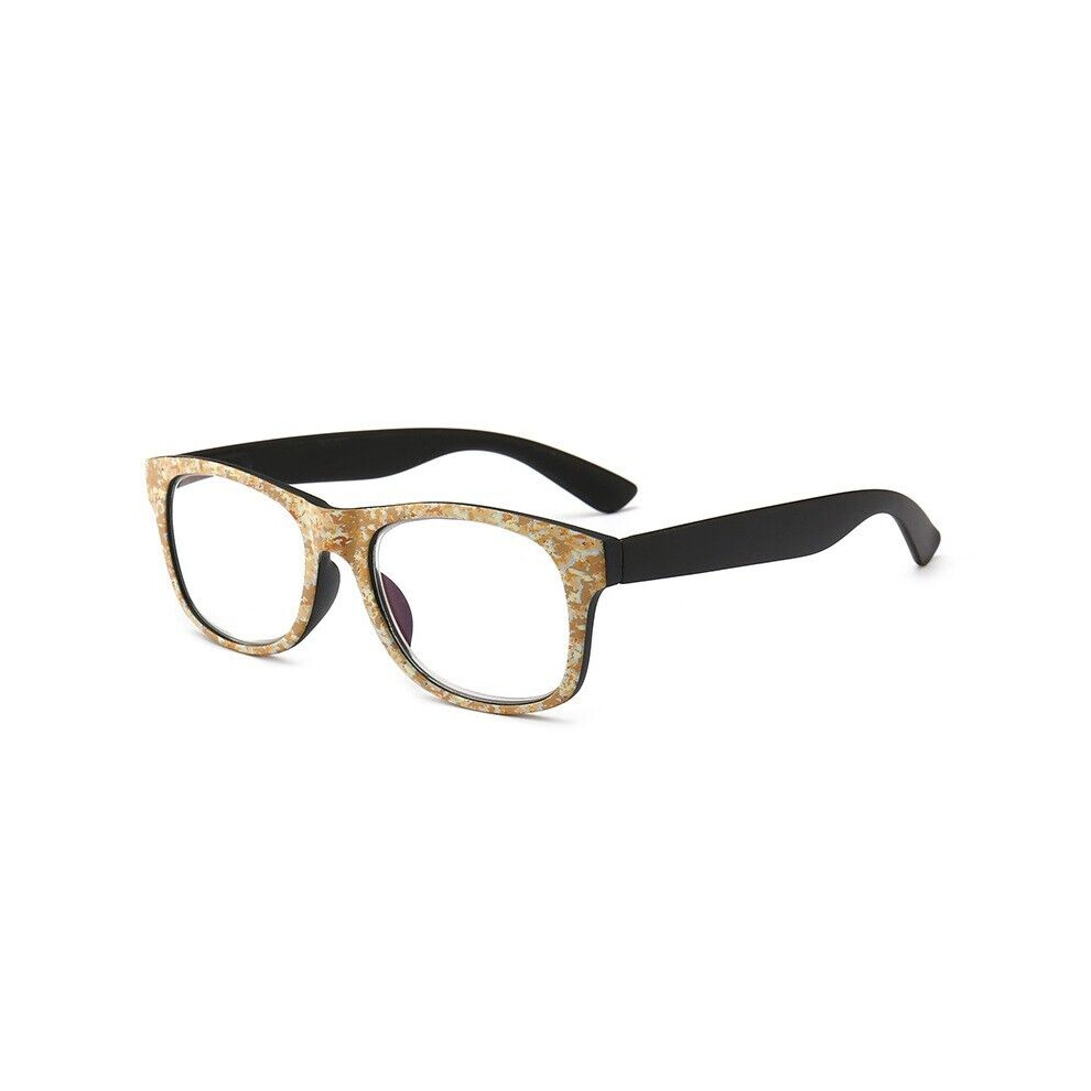 Yellow/Blue/Light (, +2.5) Oversized Blocking Reading Glasses Women Men +1.0 To +3.5