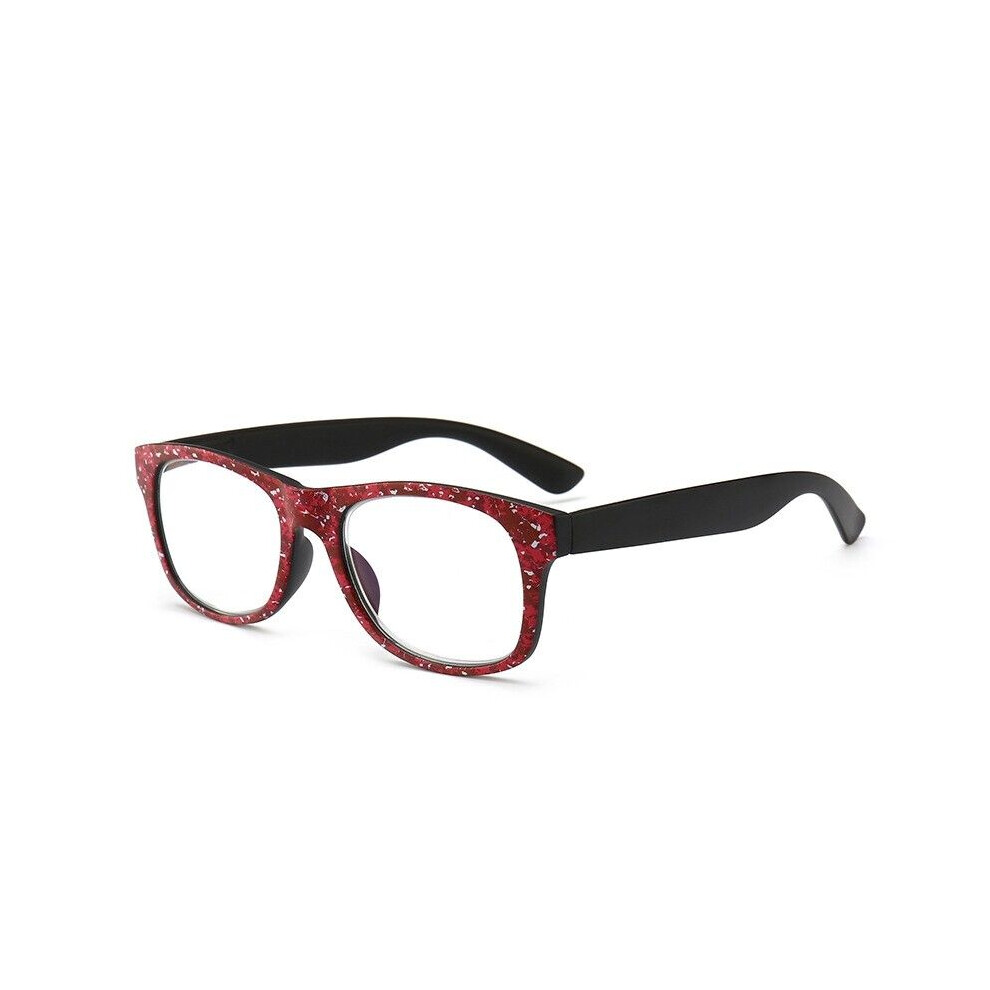 Red/Blue/Light (, +2.5) Oversized Blocking Reading Glasses Women Men +1.0 To +3.5