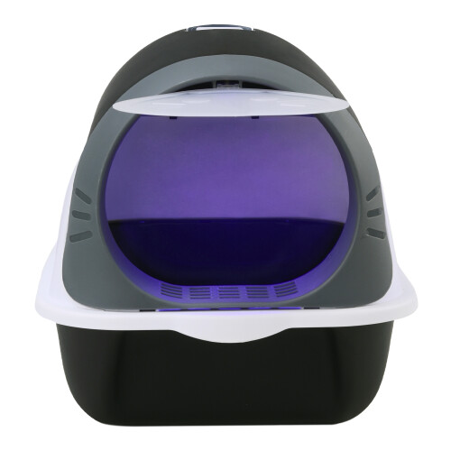 Living And Home Detachable Cat Litter Box with UV sterilizer Lamp 2