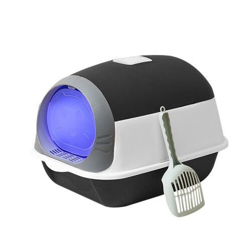 Living And Home Detachable Cat Litter Box with UV sterilizer Lamp 1