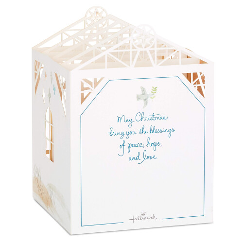 Hallmark Paper Wonder Visningsbart religist popup-julkort (julkrubba) 1
