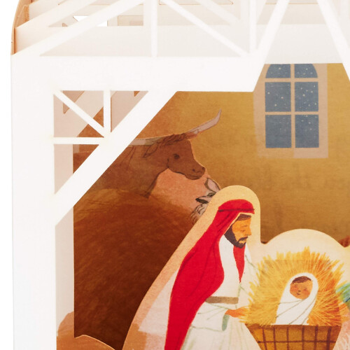 Hallmark Paper Wonder Visningsbart religist popup-julkort (julkrubba) 2