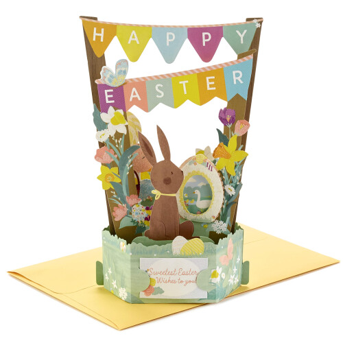 Hallmark Paper Wonder Displayable Pop Up Easter Card (Easter Bunny)