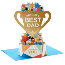 Hallmark Paper Wonder Pop Up fars dagskort (vrldens bsta pappatrof) eller fdelsedagskort till pappa