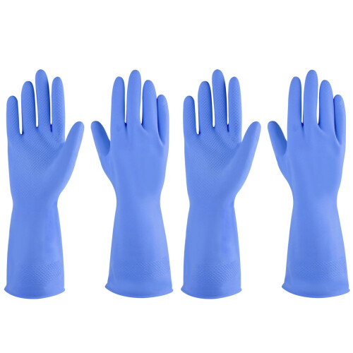 IUCGE Blue Medium Protective Dishwashing Gloves  Pack of 4