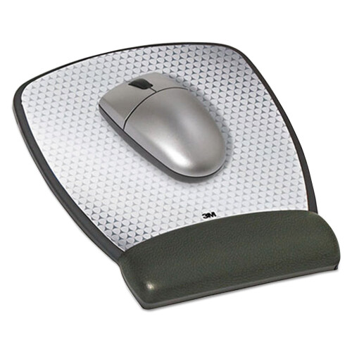 3M 3M Precise Leatherette Mouse Pad m/håndledsstøtte 6-3/4 x 8-3/5 sort (MW309LE) 1