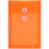 JAM PAPER Plastic Envelopes with Button & String Tie Closure - 6 1/4 x 9 1/4 - Bright Orange - 12/Pack 1