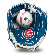Gant de Teeball Franklin Sports MLB Jeunesse + Set de Balle en Mousse - Gant et Balle Chicago Cubs - Gant Idéal pour Enfants - 9.5"