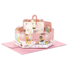 Hallmark Paper Wonder Pop Up Baby Shower Card för Flicka (Barnrum) Välkommen Ny Baby Flicka, Grattis