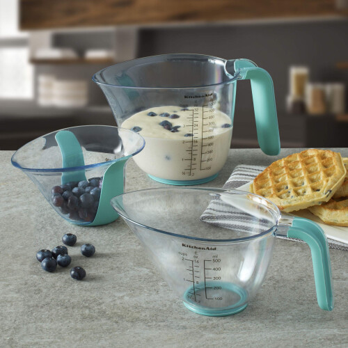KitchenAid KitchenAid KO298OSAQA Gourmet-Messbecher, 3er-Set, Aqua Sky 1