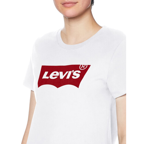 Levi's Levi's Damers Perfekta T-shirt, Core Housemark Vit, Small 2