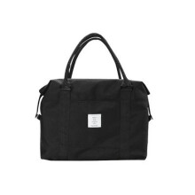 (Nero) Borsa da viaggio per l'estero, grande capacità, bagaglio a mano, borsa a tracolla, borsa porta abiti, trolley,