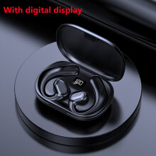 (Nero) Auricolari a conduzione ossea TWS Cuffie wireless Bluetooth Cuffie a conduzione ossea wireless reali Cuffie
