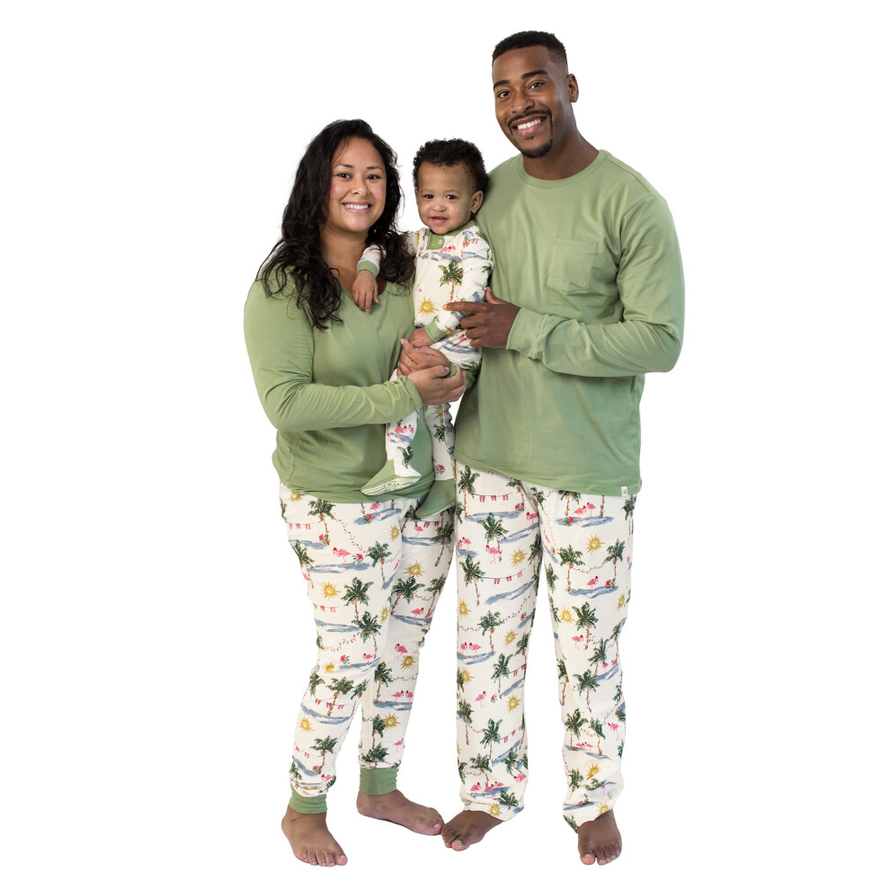 Burt's Bees Baby Unisex Baby 1-Piece Family Jammies Matching Organic Cotton Pajamas  Tropical Holiday  6-9 Months